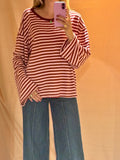 Tee shirt manches longues bordeaux
