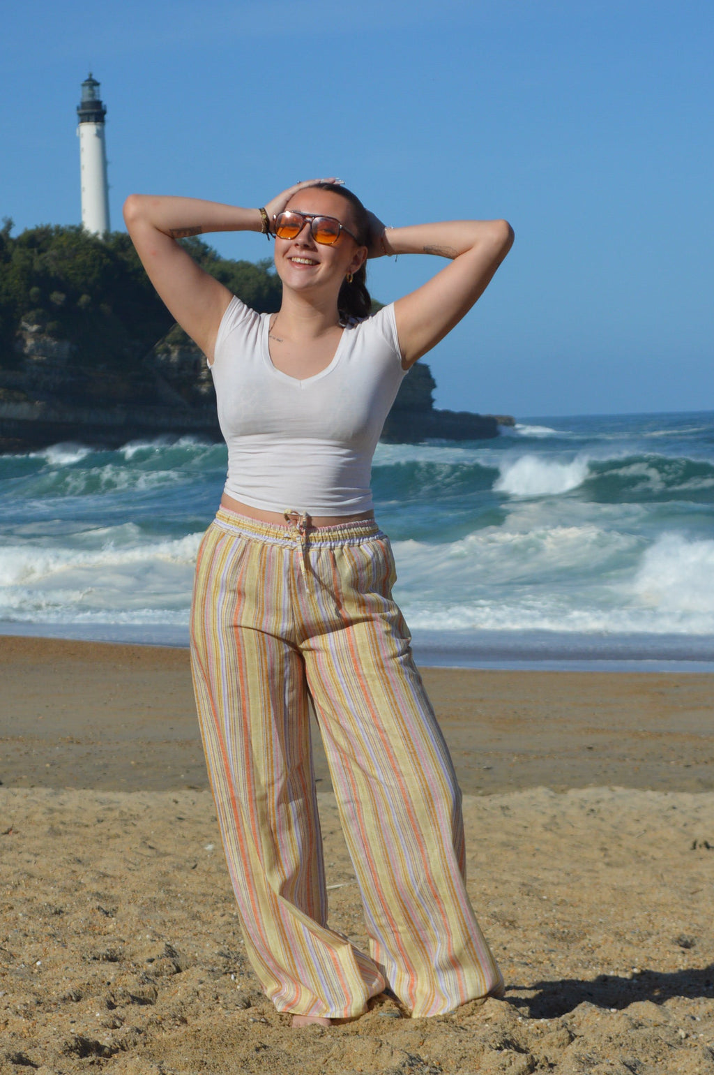 Pantalon Alba rayé