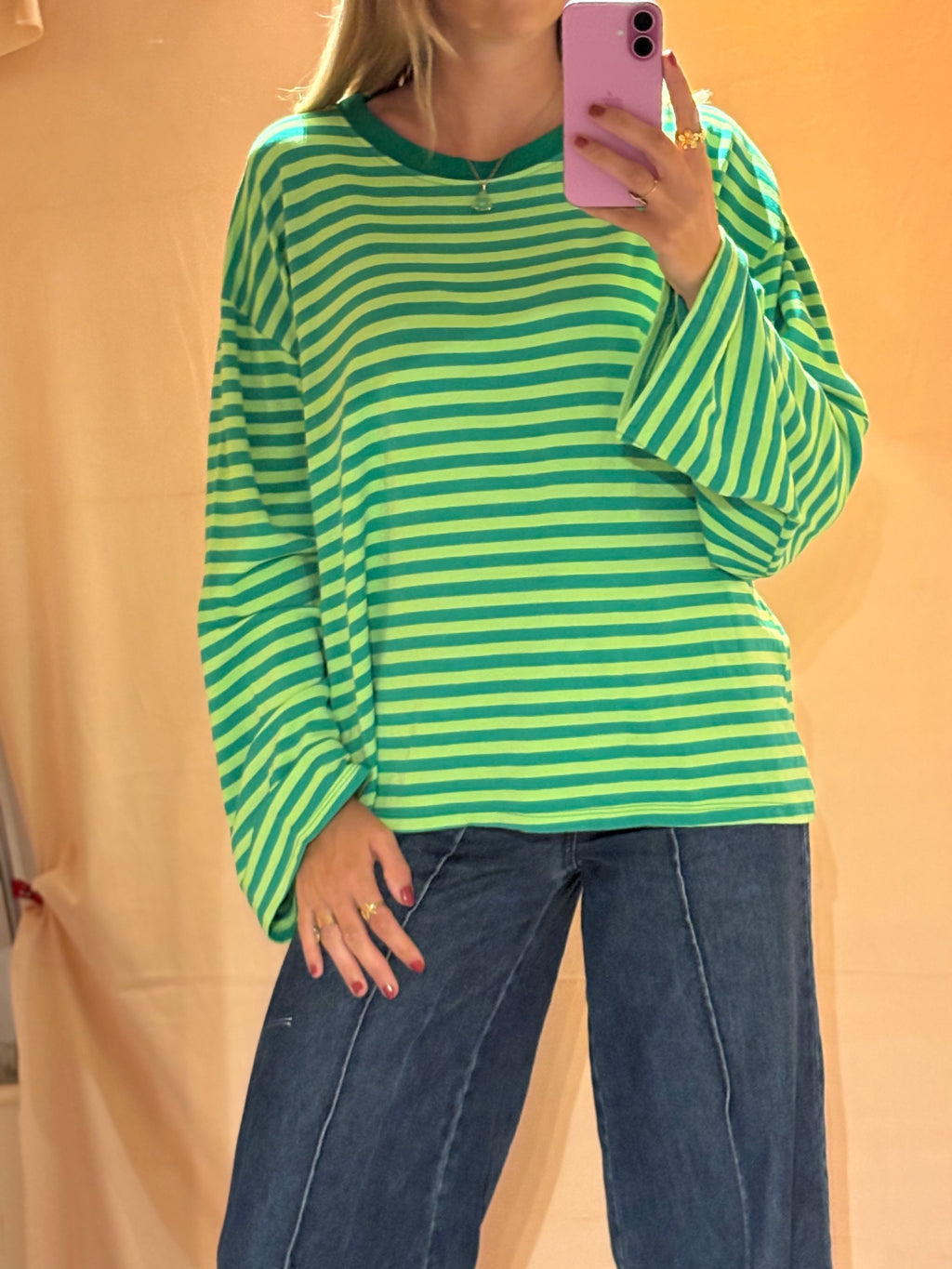 Tee shirt manche longue vert