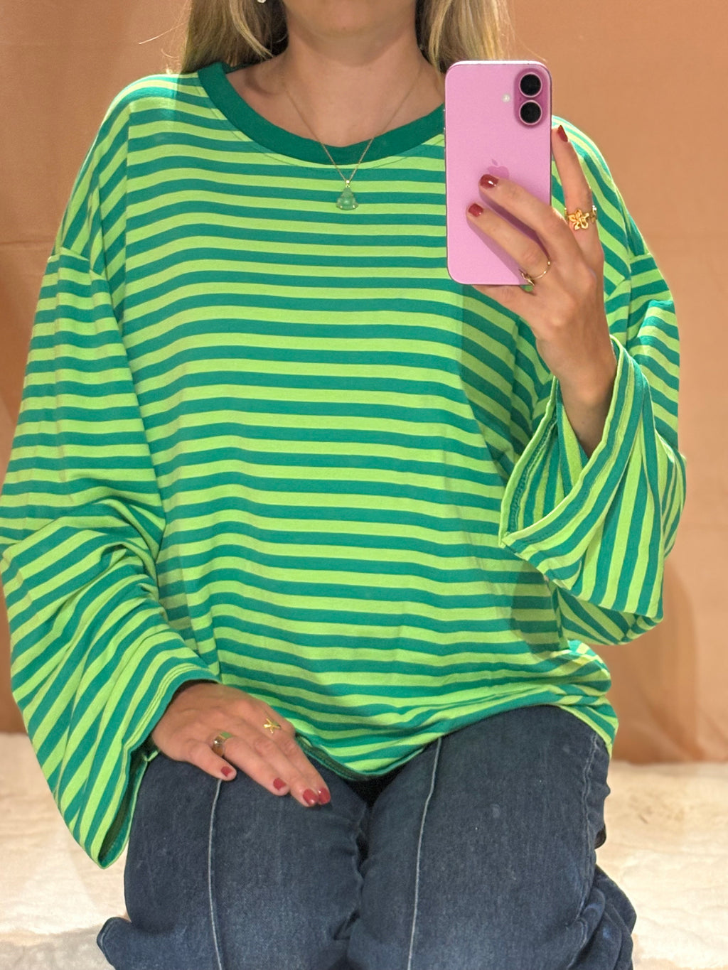 Tee shirt manche longue vert