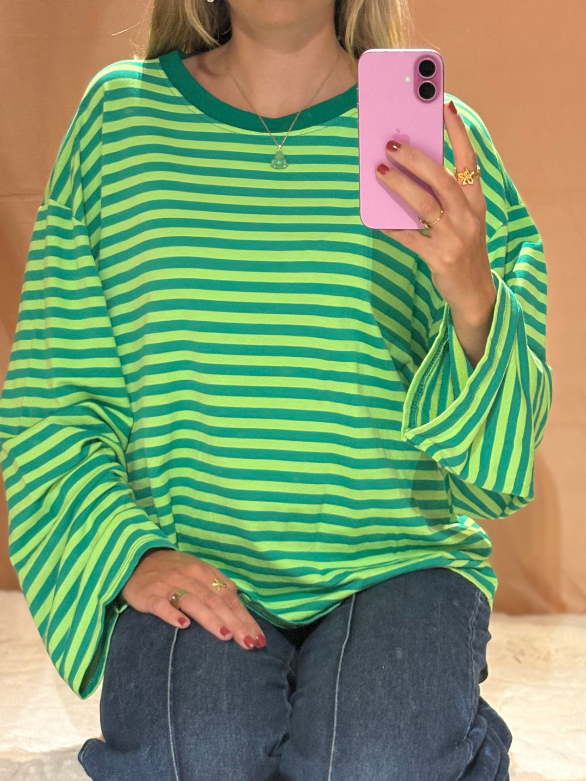Tee shirt manche longue vert