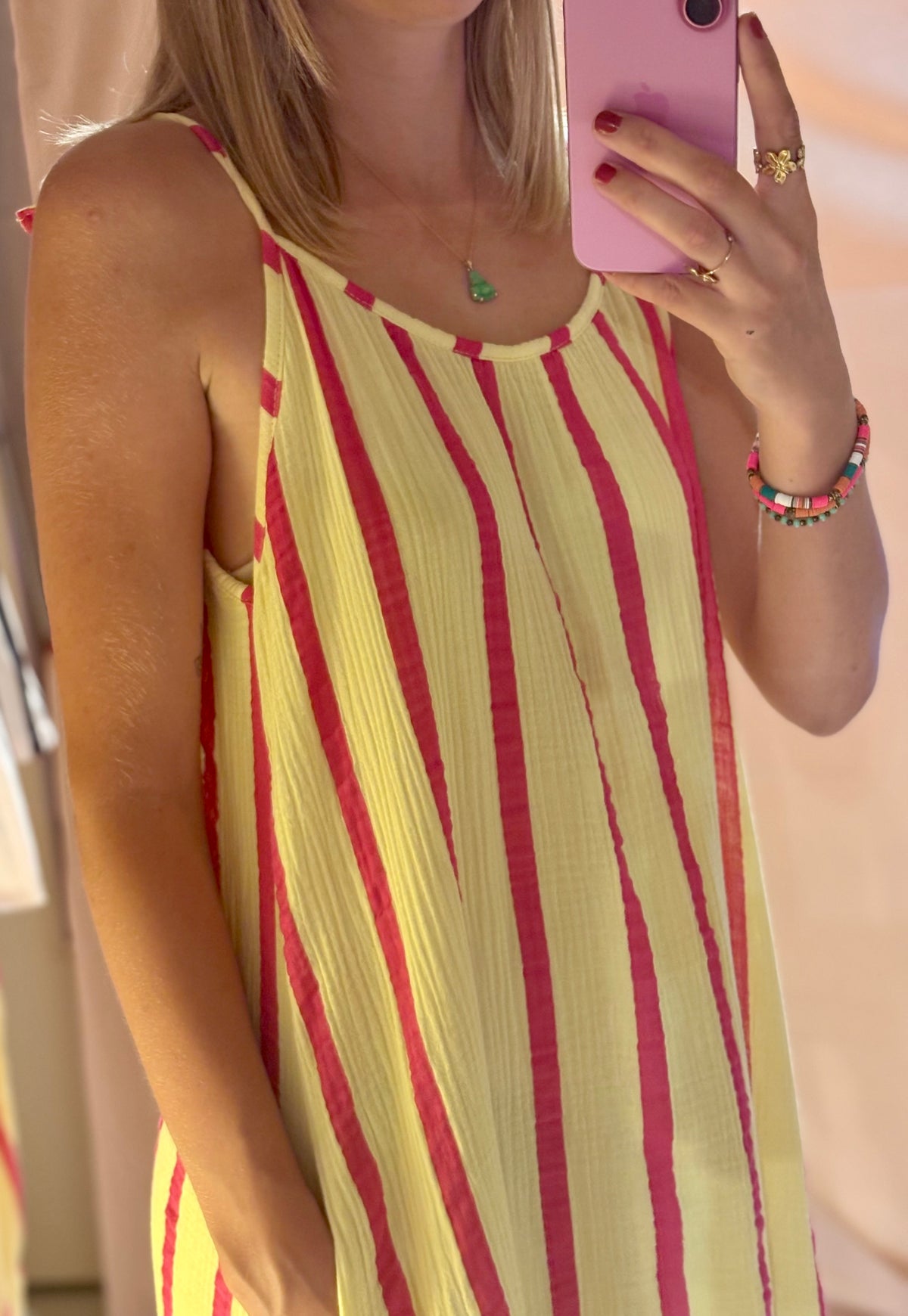 Robe rayé jaune