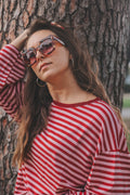 Tee shirt manche longue rouge